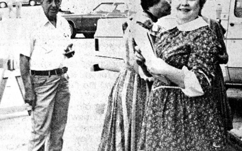 Long skirts and period clothing put the finishing touches on the first centennial COURTESY PHOTO
