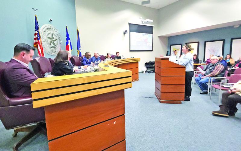 Members of Mt. Pleasant talk about the Civic Center rental prices with the city council on Jan. 21 TRIBUNE PHOTO / NICOLE KIMBALL