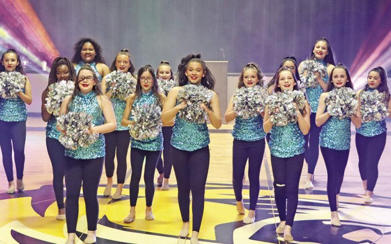 The Wallace Dance Team performs their competition pom