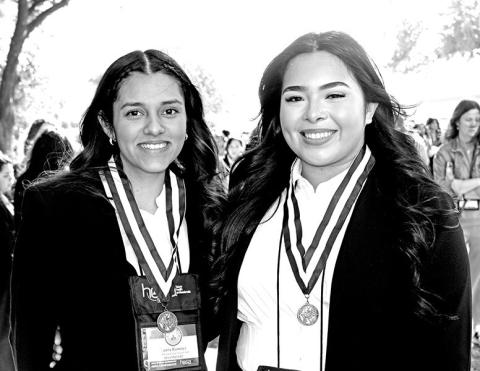MPHS seniors, Laura Ramirez (left) and Elyse Cervantes, advanced to the State HOSA Conference in Corpus Christi Courtesy Photo