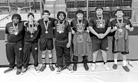 The Tiger Powerlifting State Qualifiers (L to R) David Neal, Jesus Mata, Daniel Castillo, Isaiah Shepherd, Jose Gonzalez, Abraham Buenrostro-Santana, Bruno De Leon Courtesy Photo