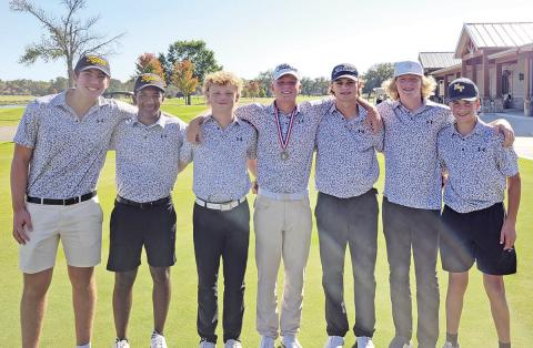 Tiger Golf (L to R) Alessandro Greco, Christian Cruz, Brandon Carter, Jacob Baker, Bennett Wall, Hogan Horn, and Bradon Lowry