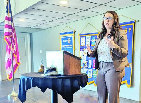 Erin Conrad visited rotary and gave a representation on East Texas Council on Alcoholism and Drug Abuse, a 501(c)3 nonprofit organization. TRIBUNE PHOTO / LINCOLN OGLESBY