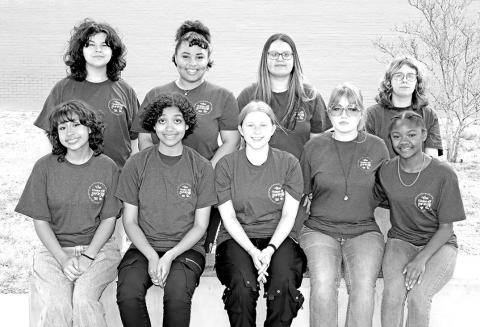 MPHS Choir solo state qualifiers (L to R): 1st row Itzel Bello, Peyton Robinson, Mattie Merriman, Emi Hobbs, Aaliyah Gholston 2nd row Trista Madrid-Erwin, Lenayha Edney, Elizabeth Liera, Sara Vanhoose Courtesy Photo