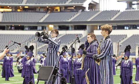 (L to R) Seniors Orion Senence, Zoe Newman, and Shpat Zeqaj were featured soloists