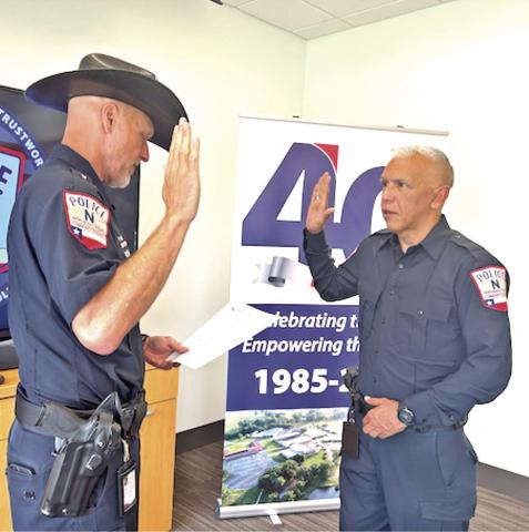 NTCC Police Department swears in Marco Garrett as its newest officer