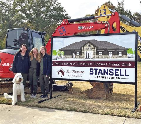 Groundbreaking ceremony for Mt. Pleasant Animal Clinic