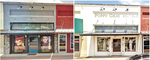 A Main Street District property Before and After successfully applying for a Grant Façade from the City of Mount Pleasant/ Main Street Advisory Committee. COURTESY PHOTO