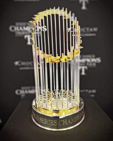 Texas Rangers’ World Series trophy makes a stop in Mount Pleasant