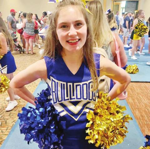 Harts Bluff JH cheer captain gains recognition at camp