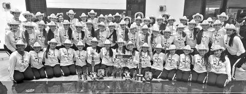 The Mount Pleasant High School Tiger Dolls with their awards COURTESY PHOTO