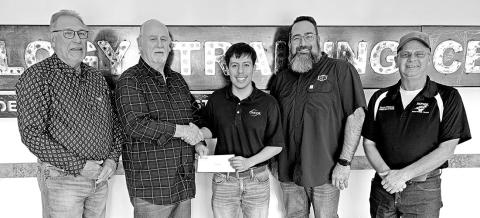 (L to R) Eddie Perritt, Erman Hensel, Christian Flores (Award recipient), Jason Jetton, Tim Davis COURTESY PHOTO