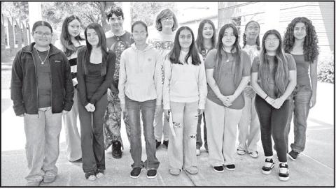 Front row (L-R) Jouselyn Bello, Samantha Sierra, Jennifer Barboza, Jaiylen Moreno, Juliana Mendoza, Joscelin Moreno-Acosta. Back Row (L-R) Mariangel Mora, Rafael Garcia, J.C. Moss, Autumn Sharp, Laney Craddock, Stephanie Mendoza. Courtesy Photo