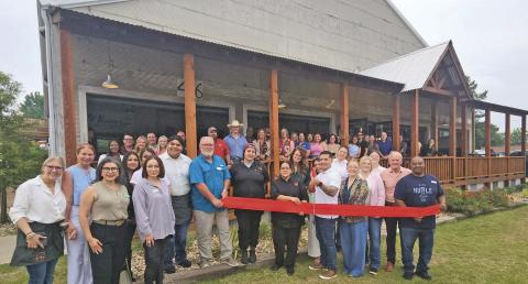 Rancho Seco Steakhouse snips the red ribbon, officially open on May 15