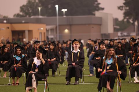 MPHS Class of 2025 sits in the stadium