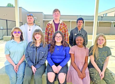 From left: Front row: Emileigh Hobbs, Hope Powell, Alivia Newman, Aaliyah Gholston, Mattie Merriman. Back row: Clayton Miller, Preston Arnold, Joey Dunn. (Courtesy photo)