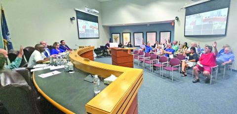 The council takes a show of hands to better understand what the people want for the upcoming election