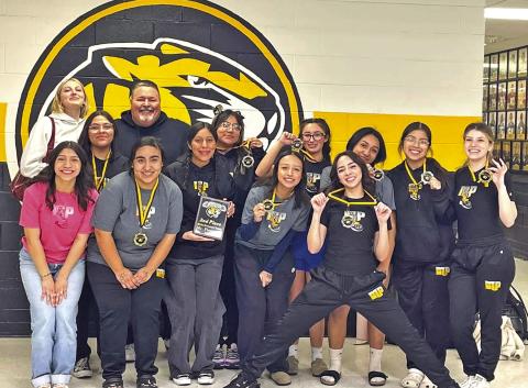 The Lady Tiger Powerlifting team placed 2nd at their home meet COURTESY PHOTO