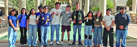 MPHS participants at the TMSCA State Meet (L to R): Gopi Amin, Jamie Garrett, Yahaira Pina, Adriel Bagsic, Julian Chancellor, Alesandro Greco, Tanner Marshall, Luke Thurman, Karen Sandate, Kate Ball, Christopher Sorto, Amir Martinez COURTESY PHOTO