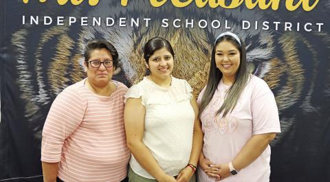 New staff members at the Child Development Center (left to right) Maria Lopez, Maricela Banda and Allison Winters.