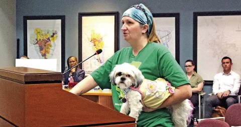 On March 18, Renata Entley begs Mt. Pleasant council just hours after losing Theia TRIBUNE PHOTO / NICOLE KIMBALL