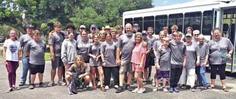 Volunteers of Nevill’s Chapel traveled to Kerrville to help flood victims Photo courtesy of Randi Bailiff