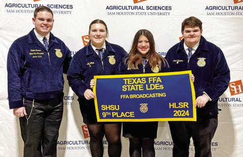 Chapel Hill ISD FFA Students Headed to State Contest