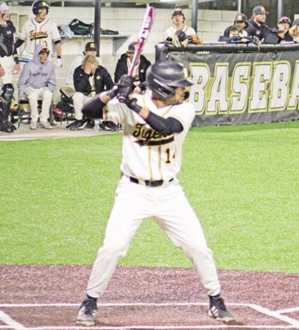 Mount Pleasant’s Evan Grissom prepares for an at bat during a recent game. TRIBUNE PHOTO / QUINTEN BOYD