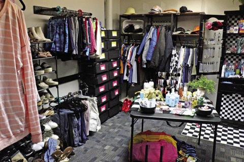 Collective Closet with supplies for foster families in need, located at 217 North Jefferson Suite 2