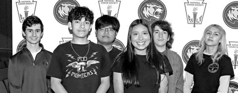 The 2026-2027 MPHS National Honor Society officers (L to R) Treasurer Bowdrie Priefert, Vice President Issac Hernandez, Parliamentarian Adriel Bagsic, President Dalia Balderas, Secretary Luke Brown, Historian Makayla Mather Courtesy Photo