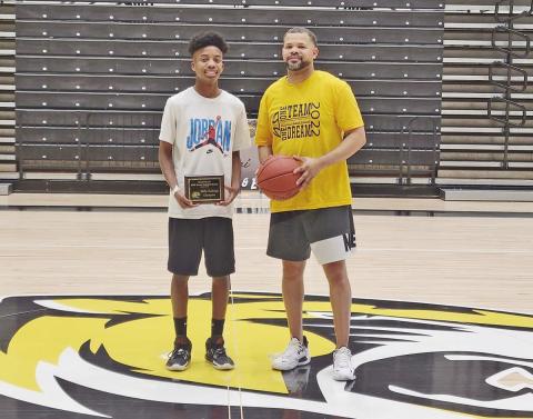 Landon Fuller, a Sachse High School junior, claimed the Skills Challenge championship during the MPHS Alumni weekend. Landon is the son of former MPHS basketball players Marion and Lanetra McCowan-Fuller.