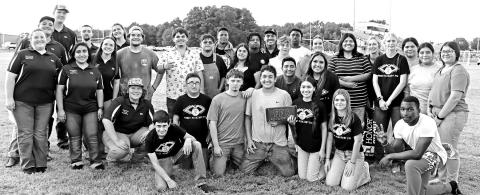 Members of the Mount Pleasant High School chapter of FFA with their trophy COURTESY PHOTOS