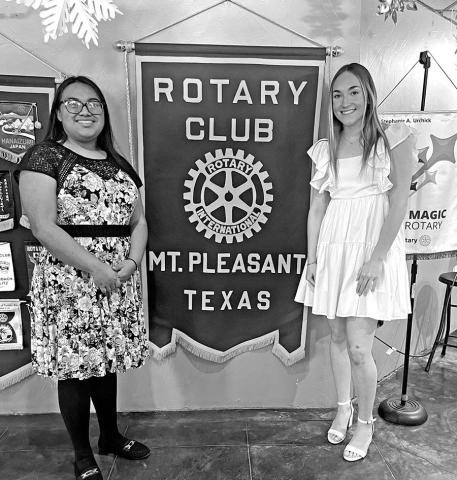 The December Rotary Club Students of the Month are Keira Hawkins and Lana Martinez. As a Rotary Student, this means that they are in the top 18 of the 2025 graduating class! These students were recognized on December 10th at the Rotary meeting at the Mt. Pleasant Country Club. COURTESY PHOTO