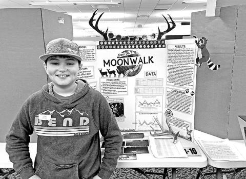 Lucas Bailey demonstrates how the phases of the moon affect the movement of deer COURTESY PHOTO