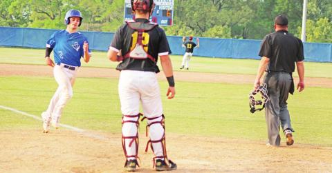 Jack Morris heads home during a recent Pewitt baseball game. Despite a four-game losing streak, the Brahmas clinched a playoff berth after defeating Queen City last week. BEE PHOTO / QUINTEN BOYD