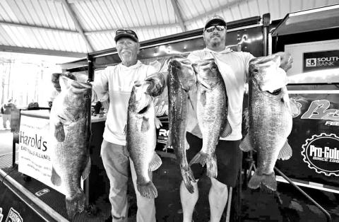 Recent tournament weights and verified trophy bass submissions are among the components Bassmaster evaluates when putting together its annual list of America’s Top 100 bass lakes. Tommy Martin (left) and his son, Blake, reeled in these whoppers while competing in the “The Grand Slam” event on Sam Rayburn earlier this year. ‘Rayburn is ranked No. 7 among the Central Region’s Top 25. Seven other Texas lakes made the list. (Photo by Brandon Belt Fishing)