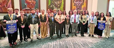 The FBLA Middle Level National Qualifiers from Wallace and Mount Pleasant Junior High Courtesy Photo