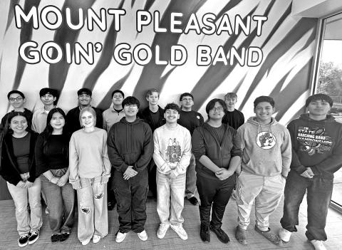 MPHS members of the All-Region Band – Front row (L to R): Sandy Farias, Amy Santillan, Evie Whisenhunt, Alfredo Santillan, Christopher Sorto, Adriel Bagsic, Jayden Adame, Angel Farias. Back row (L to R): Julian Chancellor, Brian Garcia, Nephtali Gonzalez, Jesus Silva, Luke Thurman, Bruno Deleon, Walter Terrell COURTESY PHOTO