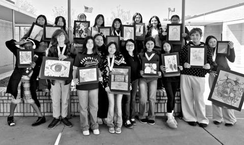 Mount Pleasant Junior High VASE participants: Front row (L to R) Kashayla Dawson, JC Moss, Autumn Sharp, Nathaly Medrano, Zaylin Madora, Instructor Blanca Hernandez, Stephanie Mendoza, Samantha Sierra, Rafael Garcia, Mariangel Mora Back row (L to R) Jannahi Castro, Juliana Mendoza, Laney Craddock, Jaqueline Garcia, Joscelin Moreno, Mia Carrillo, Jaylee Avilez, Jouselyn Bello