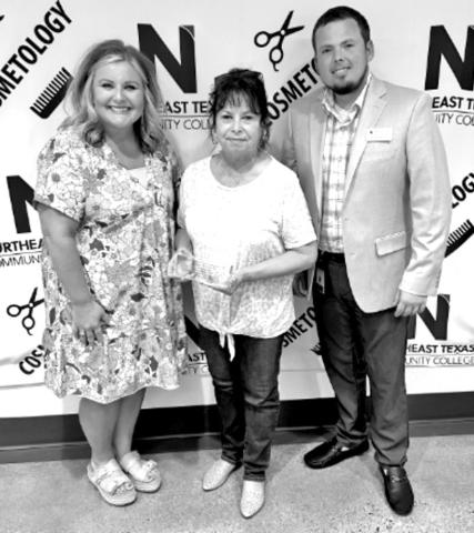 Lovelady is pictured (center) with Posey (left) and Dr. Miles Young, Dean of Workforce Education (right). COURTESY PHOTO