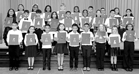 The new members of the E.C. Brice Chapter of the National Elementary Honor Society. Courtesy Photo