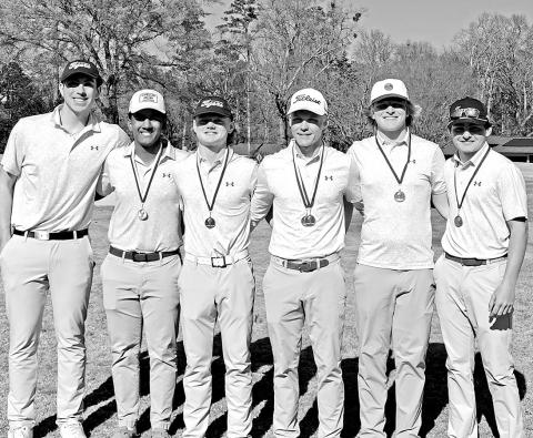 The Champions of the Lindale Golf Tournament (L to R) Alessandro Greco, Christian Cruz, Brandon Carter, Jacob Bake, Hogan Horn, and Jake Anderson COURTESY PHOTO