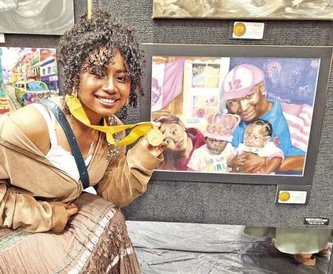 Kianna Mickens with her Gold Seal piece, Happy Birthday Courtesy photo