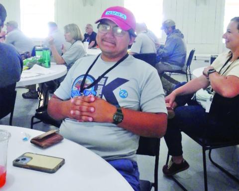 Pictured: Michael Rodriguez at the meeting. COURTESY PHOTO