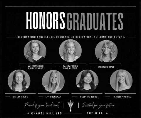 Chapel Hill ISD Honors Graduates Recognized for Excellence