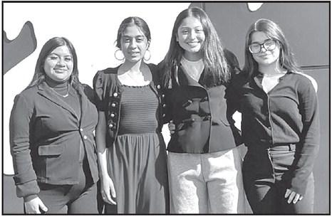 MP Speech and Debate team members at Lindale (L to R): Lesly Flores, Raquel Garza, Angelina Hernandez, Sabrina Otero- Svirska COURTESY PHOTO
