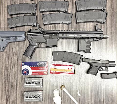 Titus Co. Sheriff’s Office seized narcotics and firearms at a Talco home on Sept. 9 Photo courtesy of Titus Co. Sheriff’s Office