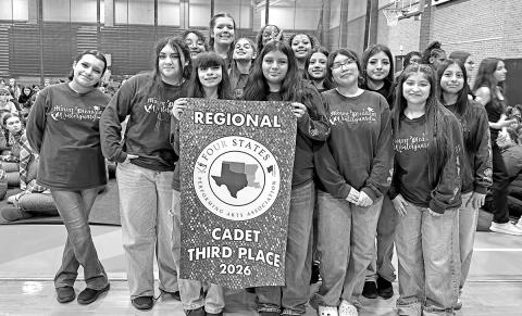 The Mount Pleasant Junior High JV Winter Guard