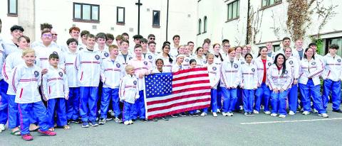 Team USA all together before the big games COURTESY PHOTO FROM LYDIA MORALES AND JENNIFER GILES
