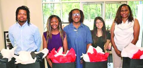 2026 Awards Recipients from left to right_ Tyland Jones, Aaliyah Gholston, Ja_Liyah Hall, Brissia Alvarez and DeCorian Thompson (not pictured) Courtesy photos
